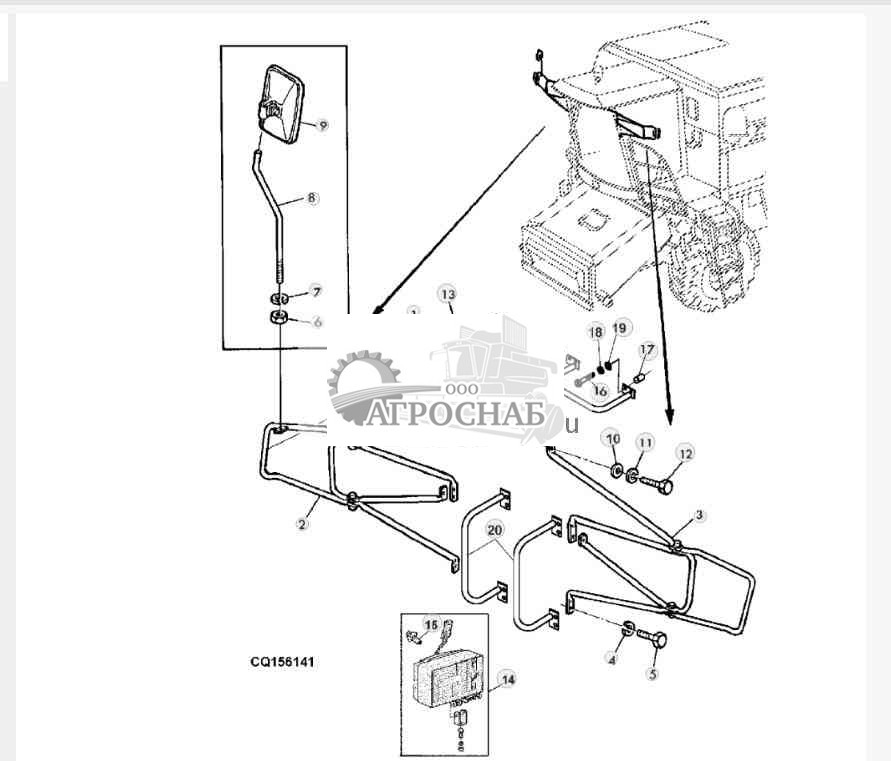 Зеркало заднего вида 